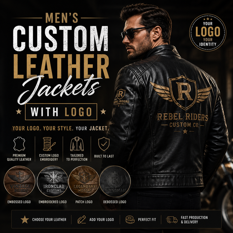 Men’s Custom Leather Jackets with Logo
