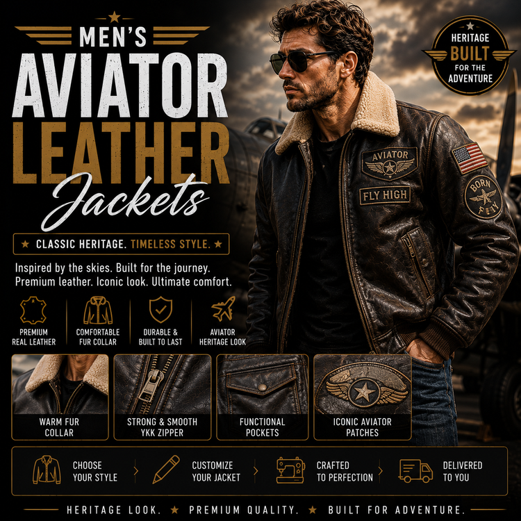 Men’s Aviator Leather Jackets
