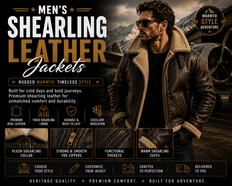 Men’s Shearling Leather Jackets