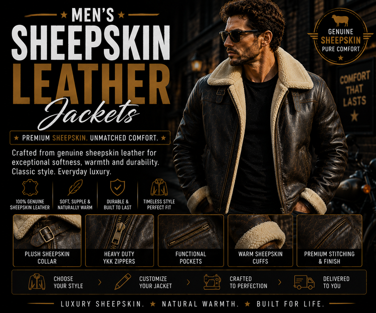 Men’s Sheepskin Leather Jackets