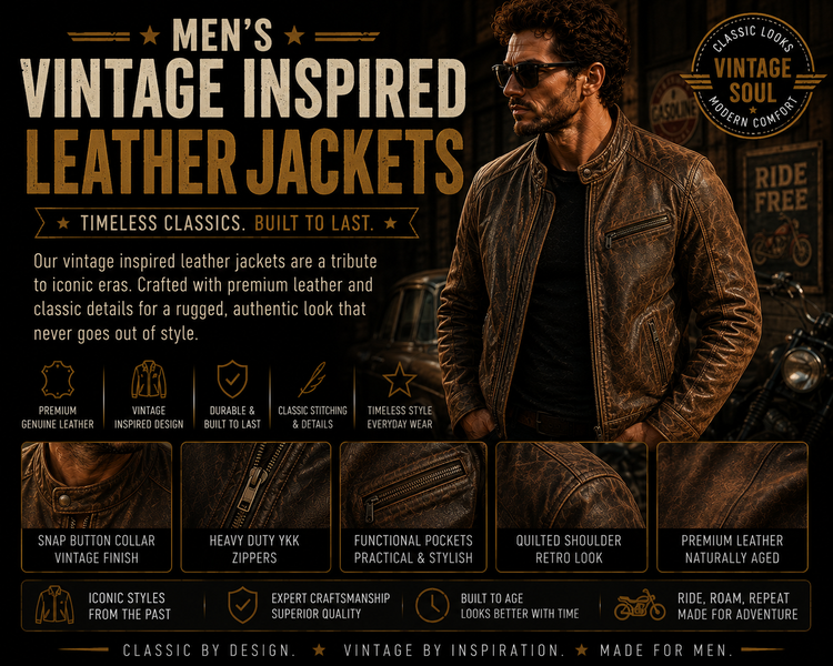 Men’s Vintage Inspired Leather Jackets