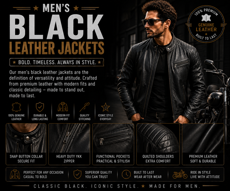 Men’s Black Leather Jackets