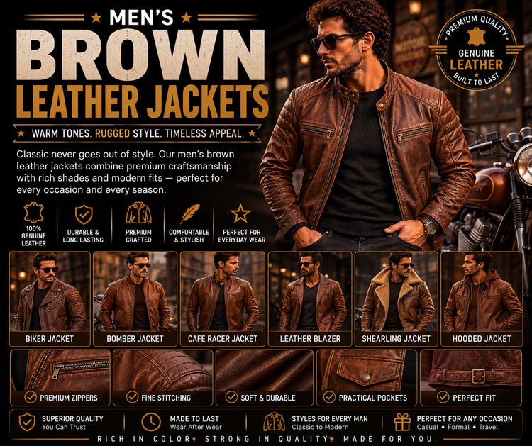 Men’s Brown Leather Jackets
