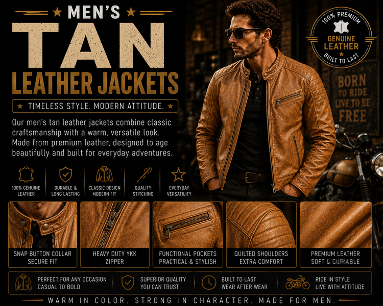 Men’s Tan Leather Jackets