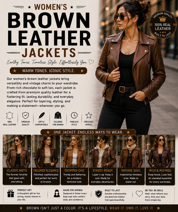 Women’s Brown Leather Jackets