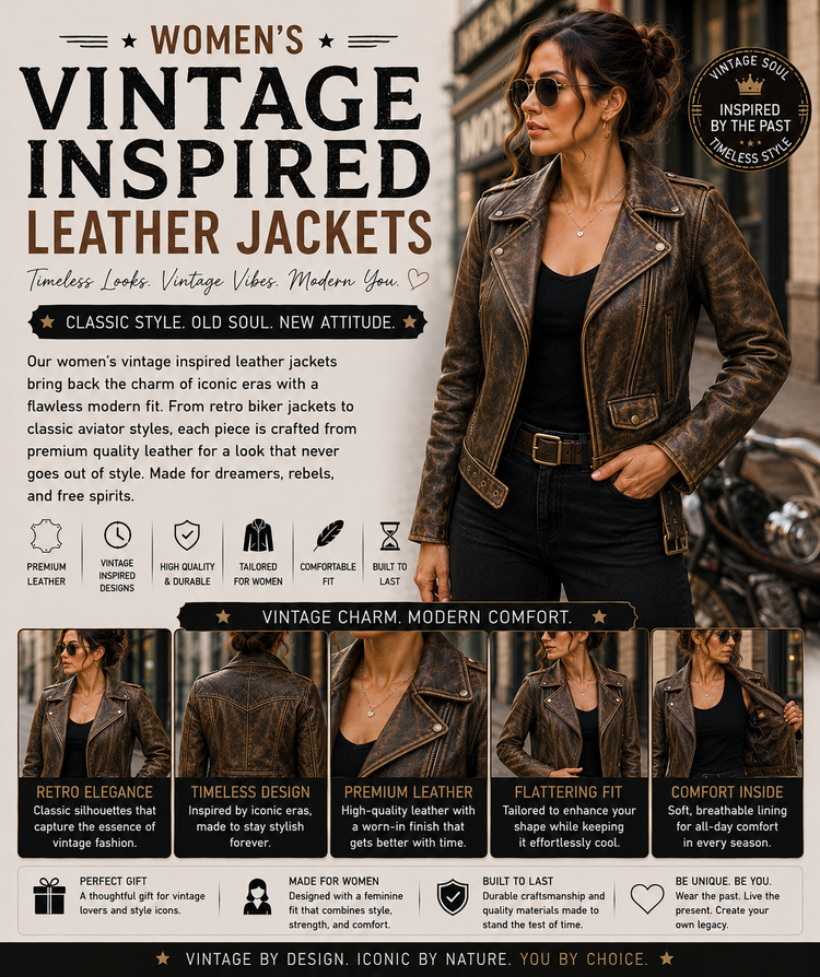 Women’s Vintage Inspired Leather Jackets
