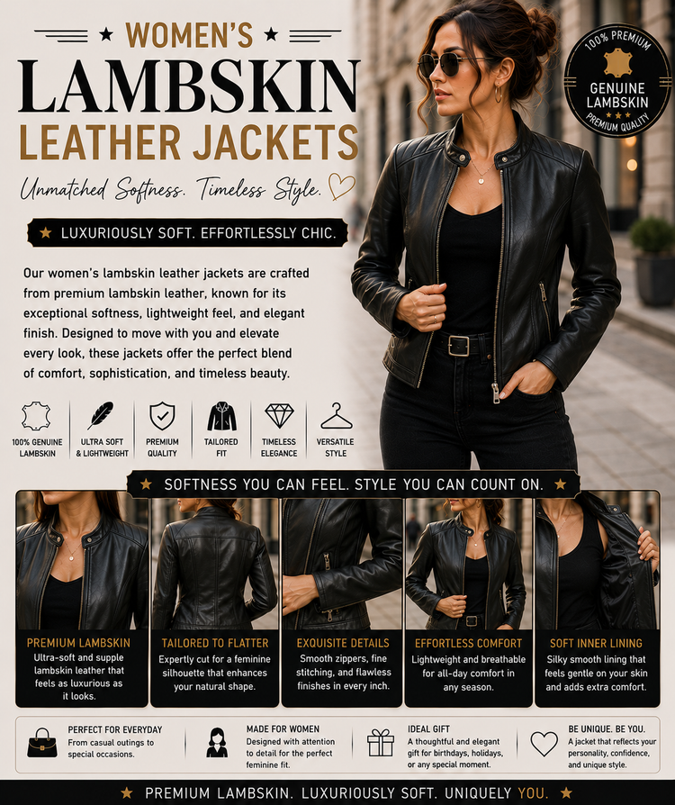 Women’s Lambskin Leather Jackets