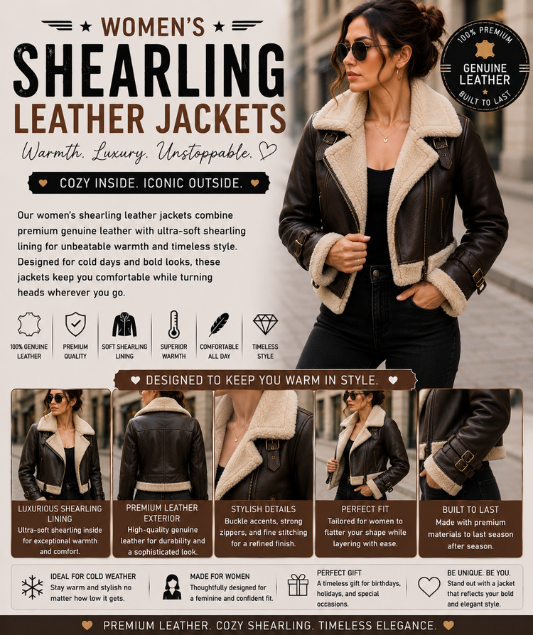 Women’s Shearling Leather Jackets