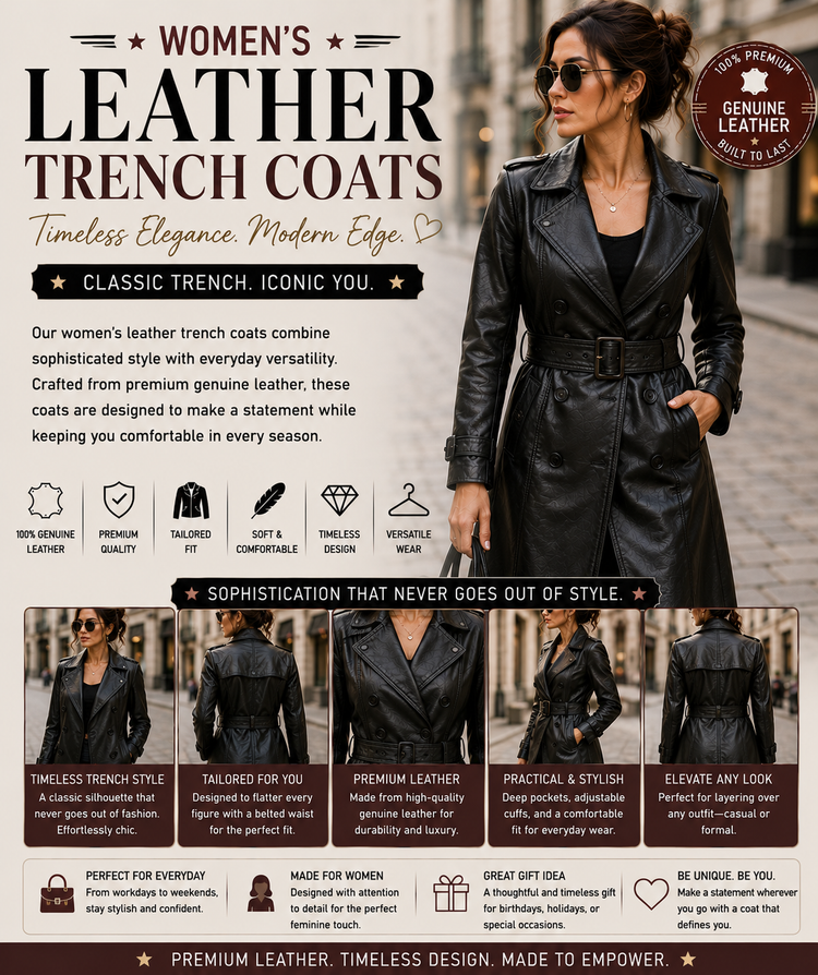Women’s Leather Trench Coats