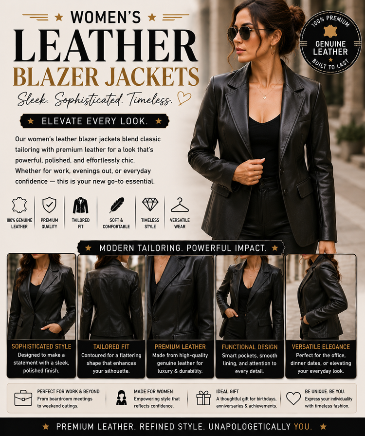 Women’s Leather Blazer Jackets