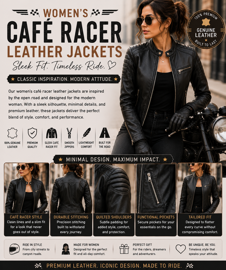 Women’s Café Racer Leather Jackets