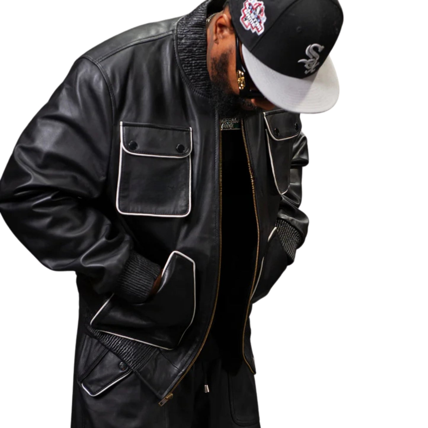 Black Leather Tracksuit – Bold, Sleek & Street-Ready