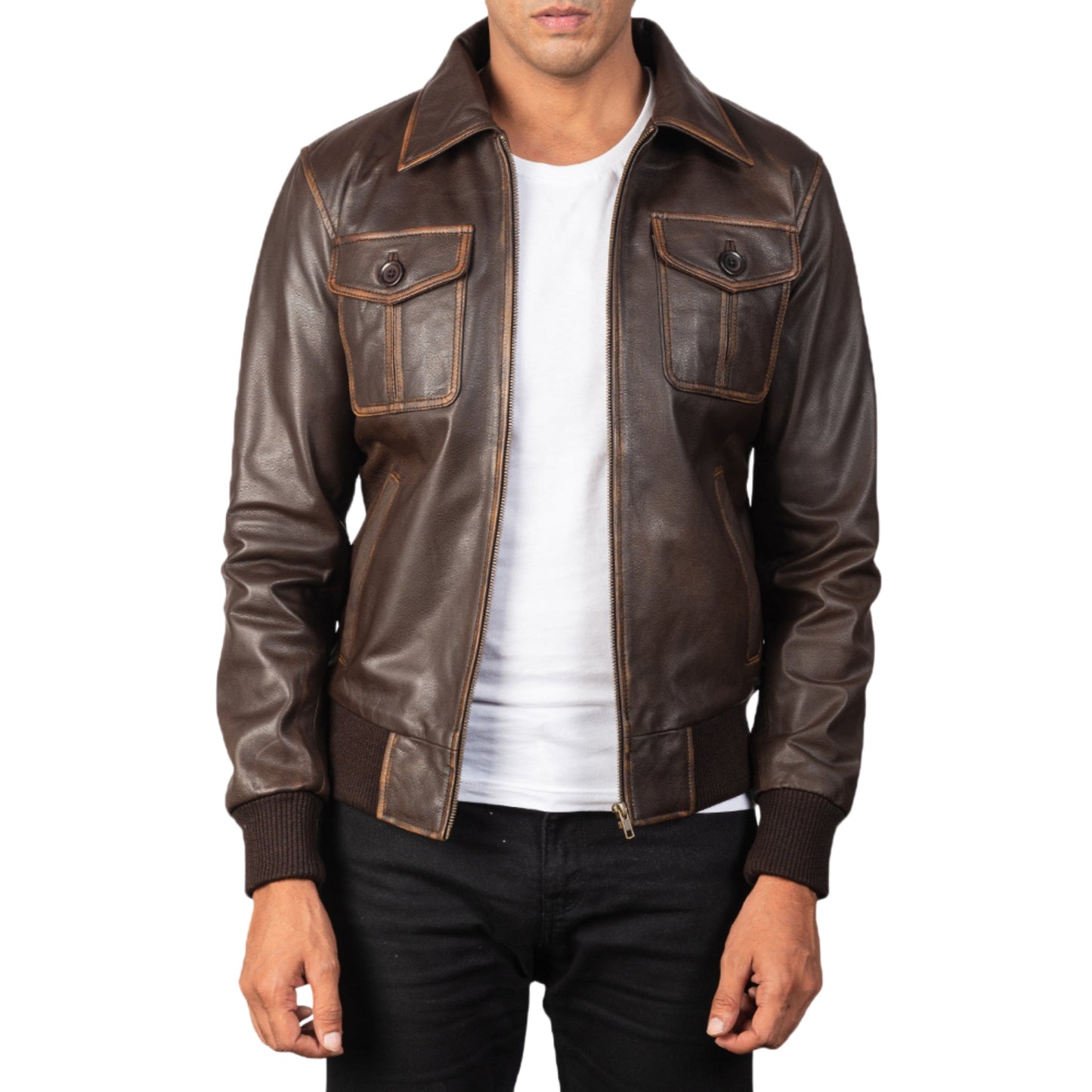 Leather Bomber Jacket – Classic, Stylish & Timeless
