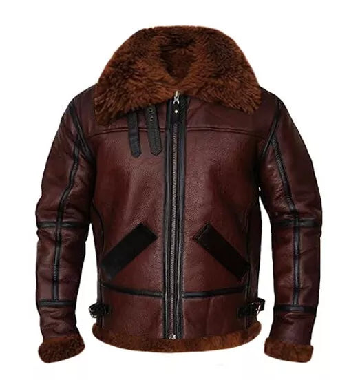 Men’s RAF Aviator Jacket – Shearling Leather Flight Jacket | Devil Jackets