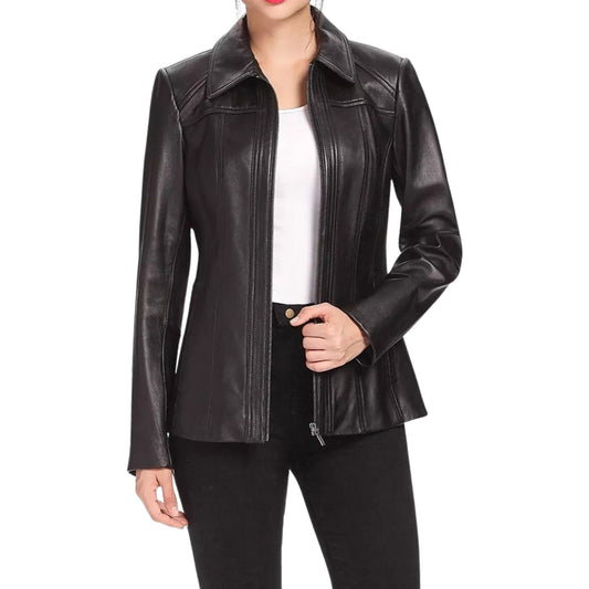 Women's Lambskin Leather Jacket –  Stylish Genuine Leather
