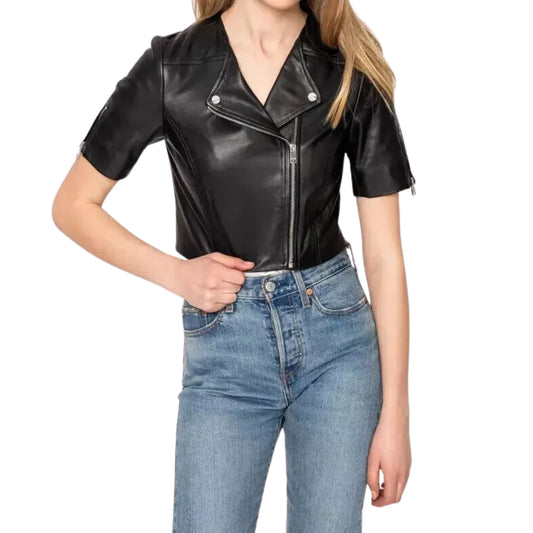 Black Cropped Leather Jackets – Edgy, Chic & Timeless