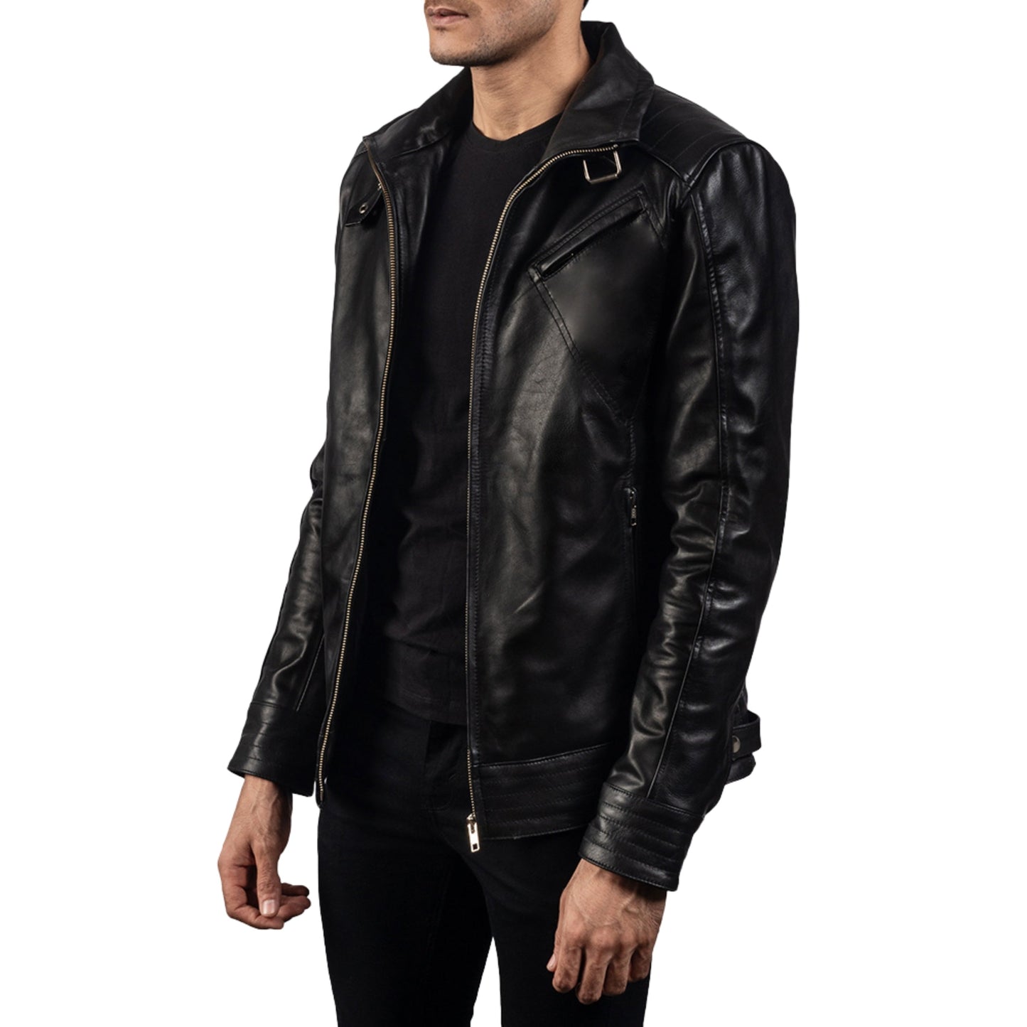 Black Leather Biker Jacket – Premium Genuine Leather Motorcycle Jacket