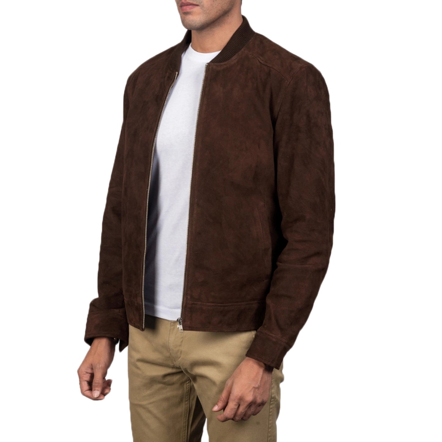 Brown Suede Leather Jacket – Stylish & Premium Genuine Suede Jacket for Men