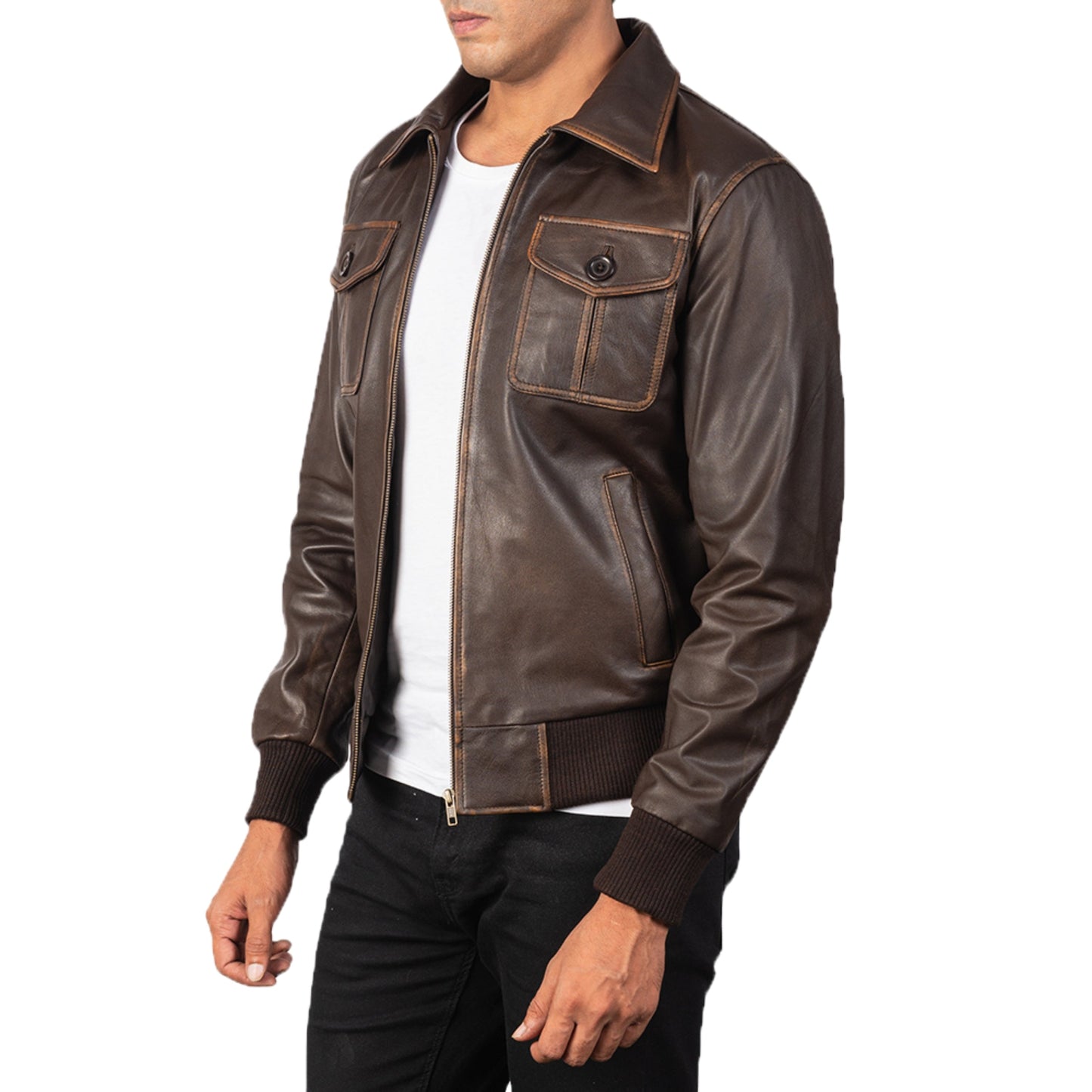 Leather Bomber Jacket – Classic, Stylish & Timeless