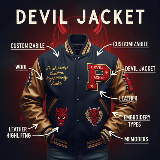 Personalized Letterman Jacket – Custom Varsity Coat by Devil Jackets
