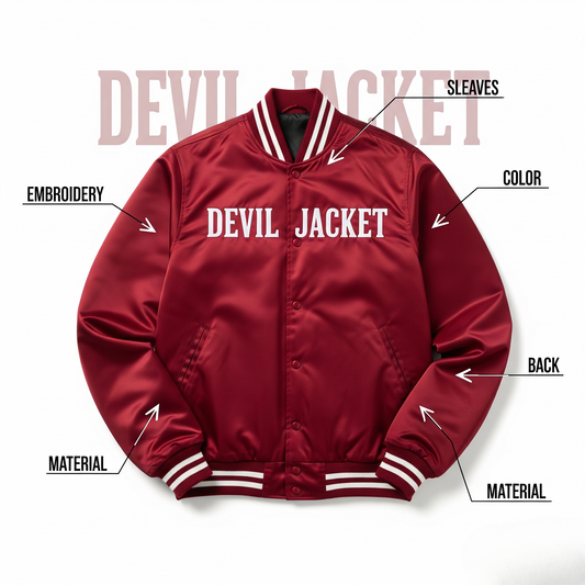 Devil Jackets Custom Varsity Jacket – Personalized Letterman Style for Teams & Individuals