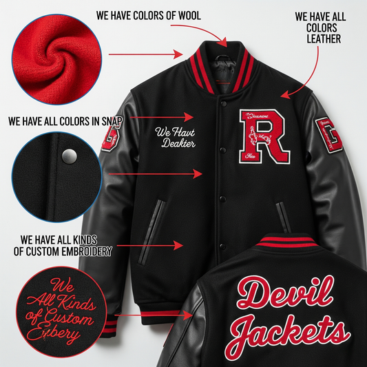 Custom Varsity Jacket – Design Your Own Letterman Jacket with Devil Jackets