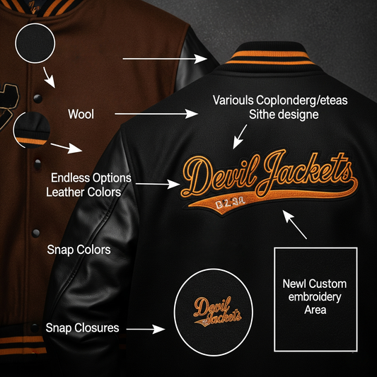 Custom Varsity Jacket – Personalized School & Team Letterman by Devil Jackets