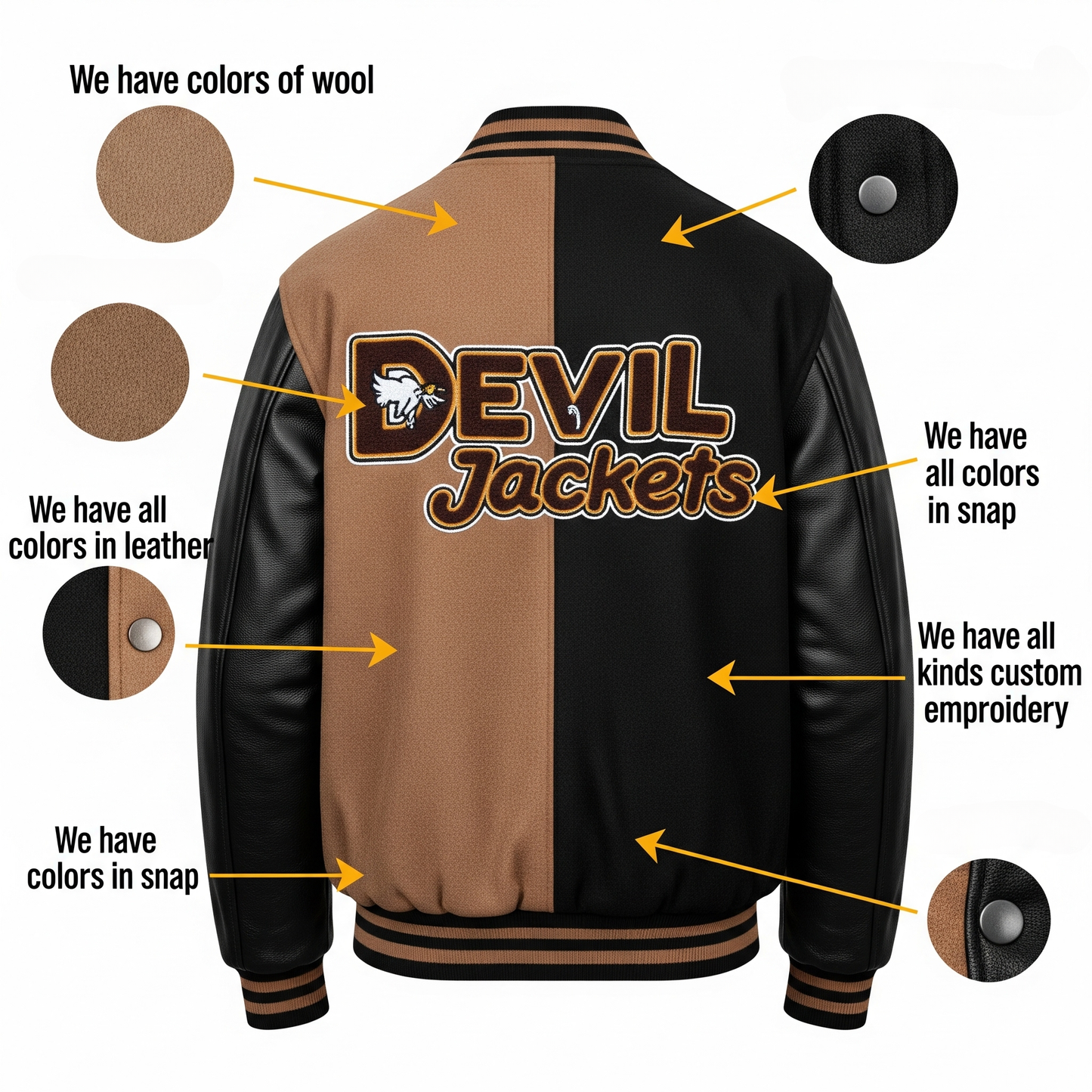 Custom Varsity Jacket – Design Your Own Letterman Jacket by Devil Jackets