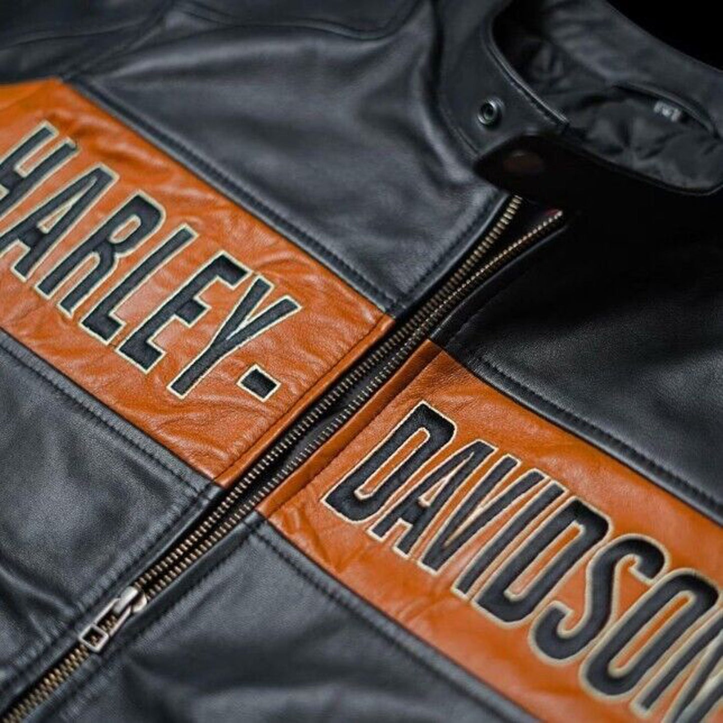 Harley Davidson Men’s Black Leather Jacket – Classic Motorcycle Riding Gear